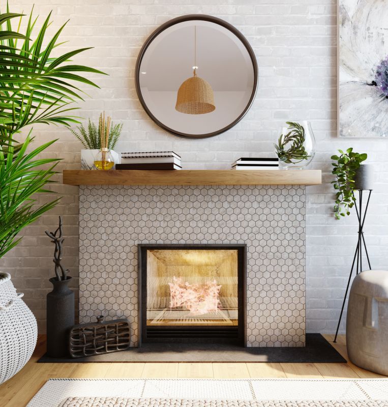 Modern Tile Fireplace